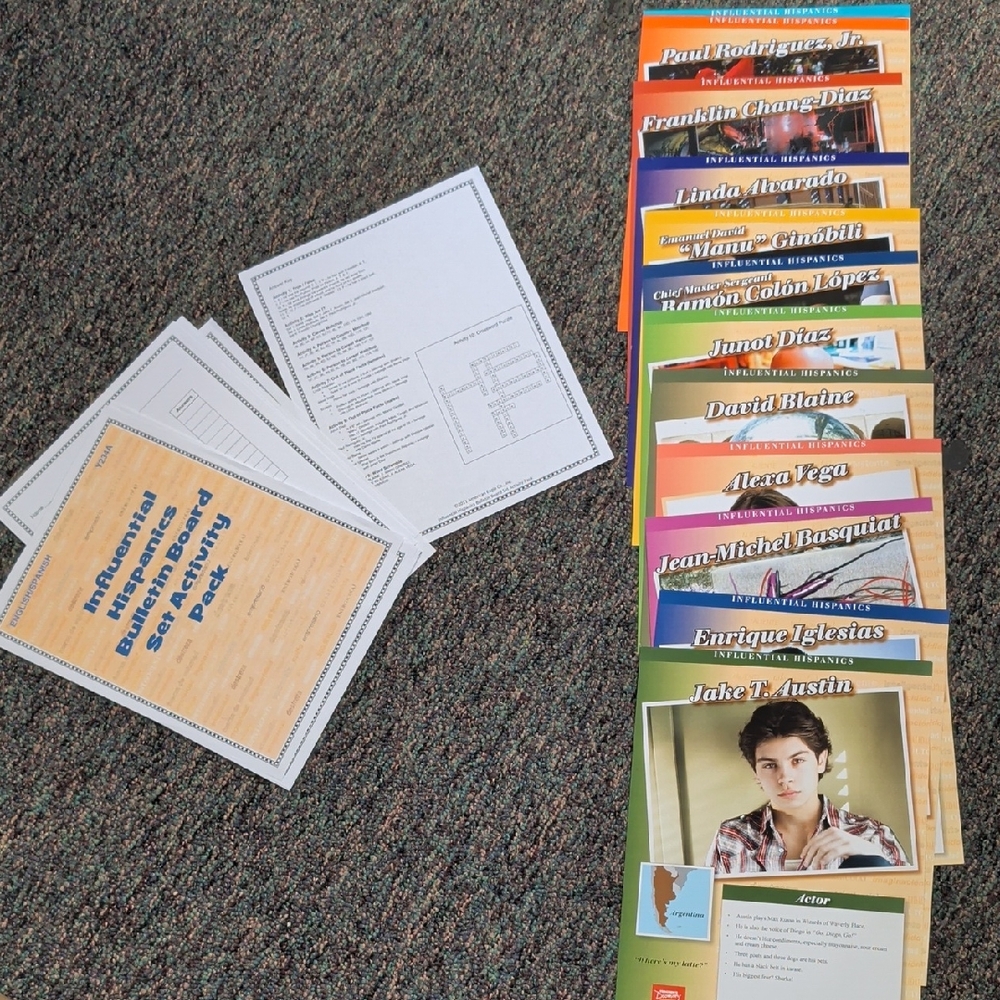 Influential Hispanics Bulletin Board Set SHAKIRA! (AND 11 MORE)